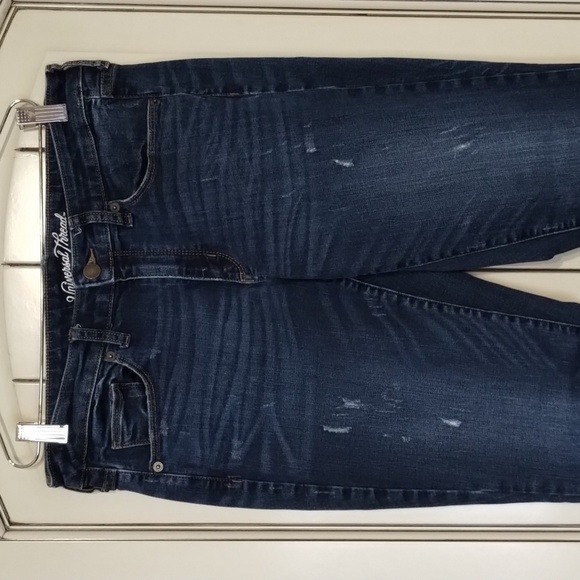 Universal Thread Skinny Midrise Bootcut Denim Jeans Size 10/30R Distressed - Picture 2 of 13